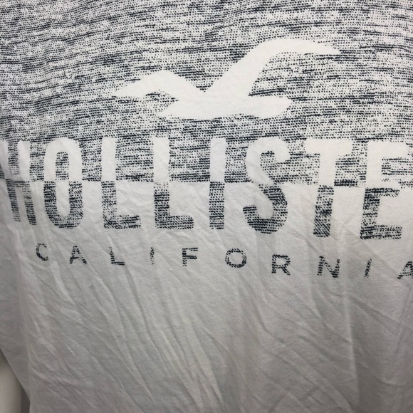 HOLLISTER Men's T-Shirt White Grey Short Sleeve XL - Picture 2 of 8